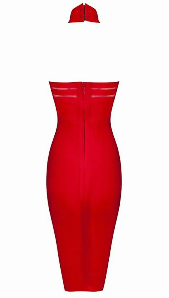 Alissia Red Bandage Dress