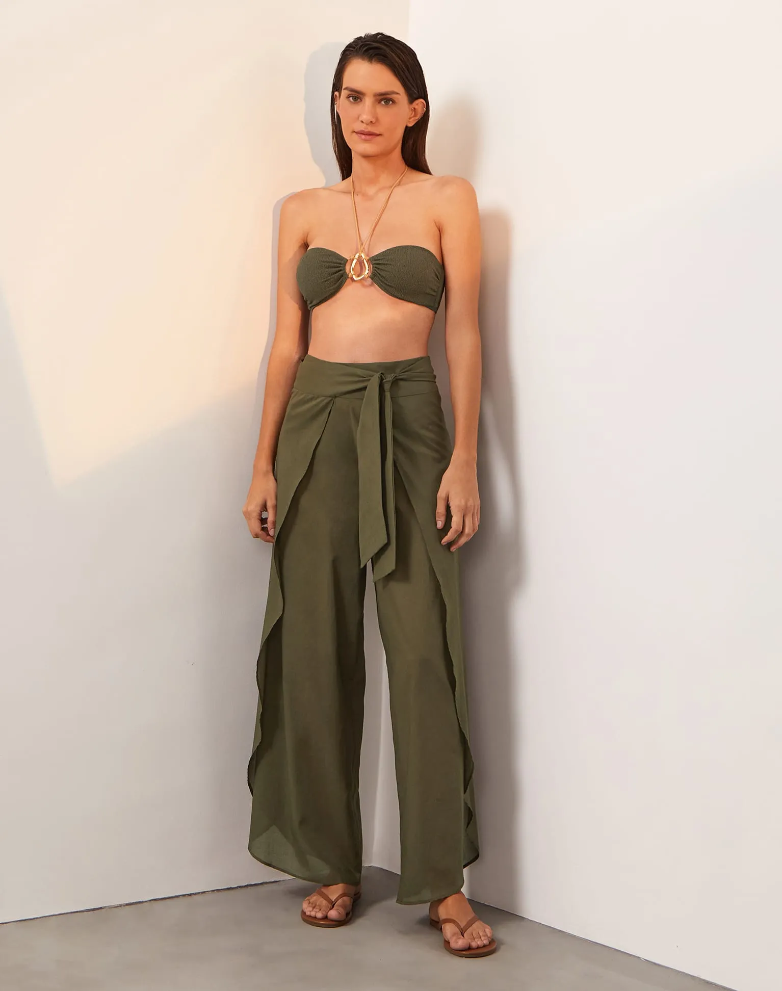 Bia Pareo Pants - Evergreen