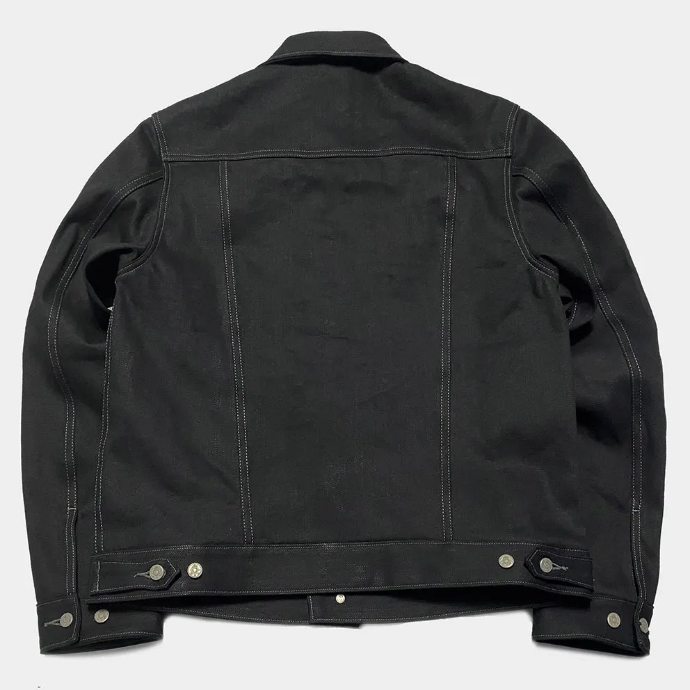 BZEN M.3139RR GARCIA BB REGULAR FIT SLEVEDGE BLACK BLACK JACKET-13.8OZ-RAW BLACK