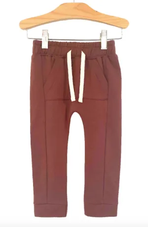 City Mouse - Slim Kangaroo Pocket Joggers in Cinnamon