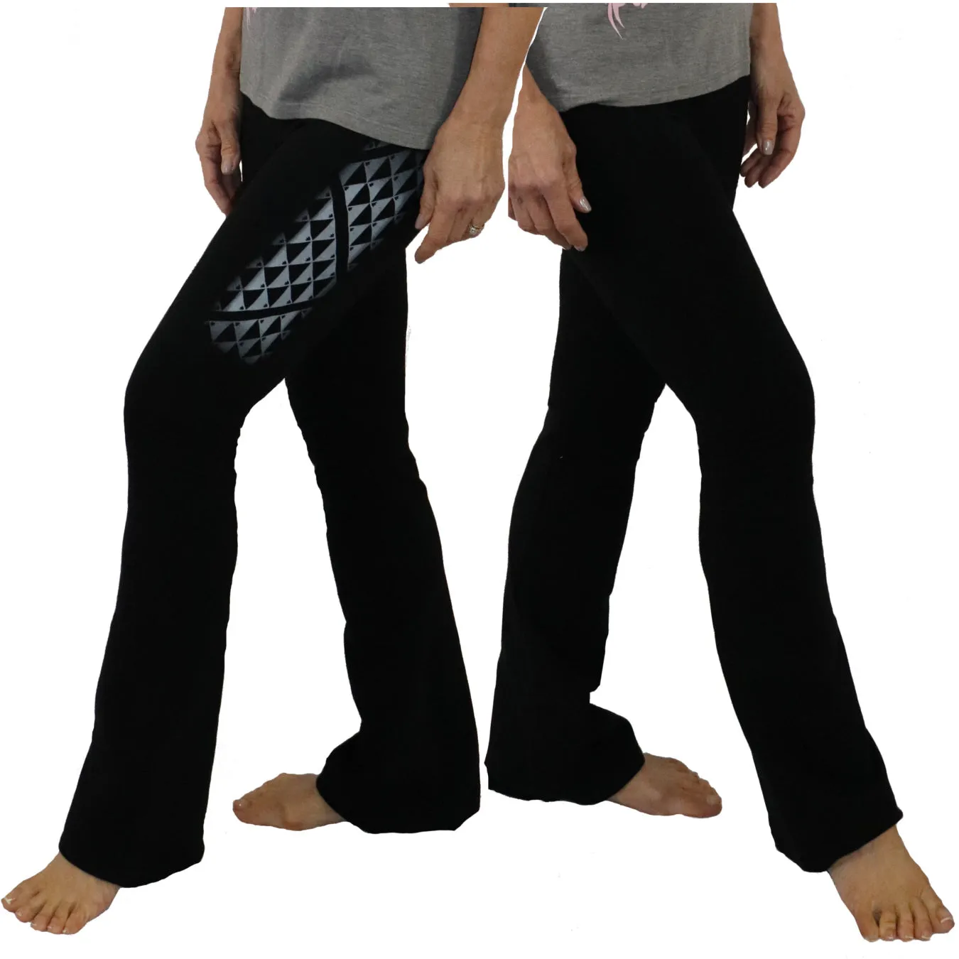 Cotton Spandex Long Boot Cut Yoga Pants - Kuahiwi (Mountain) Collection