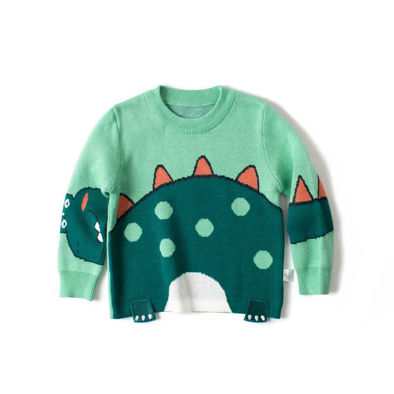 Dinosaur & Tiger Knitted Sweater