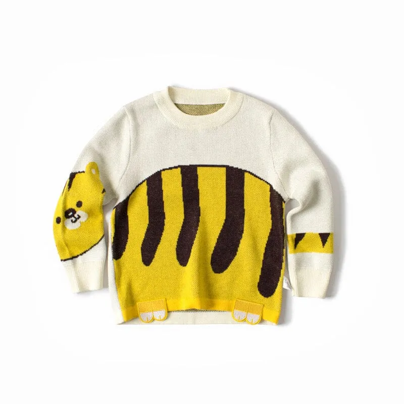 Dinosaur & Tiger Knitted Sweater