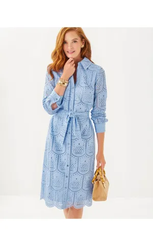 Eira Midi Shirtdress Jacaranda Blue