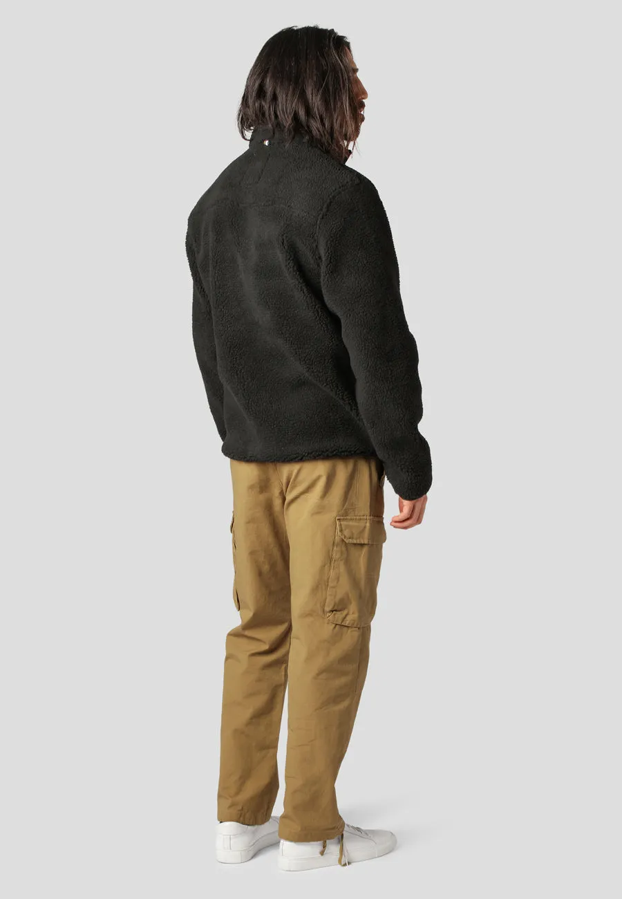 HUGH FLEECE JACKET - Black