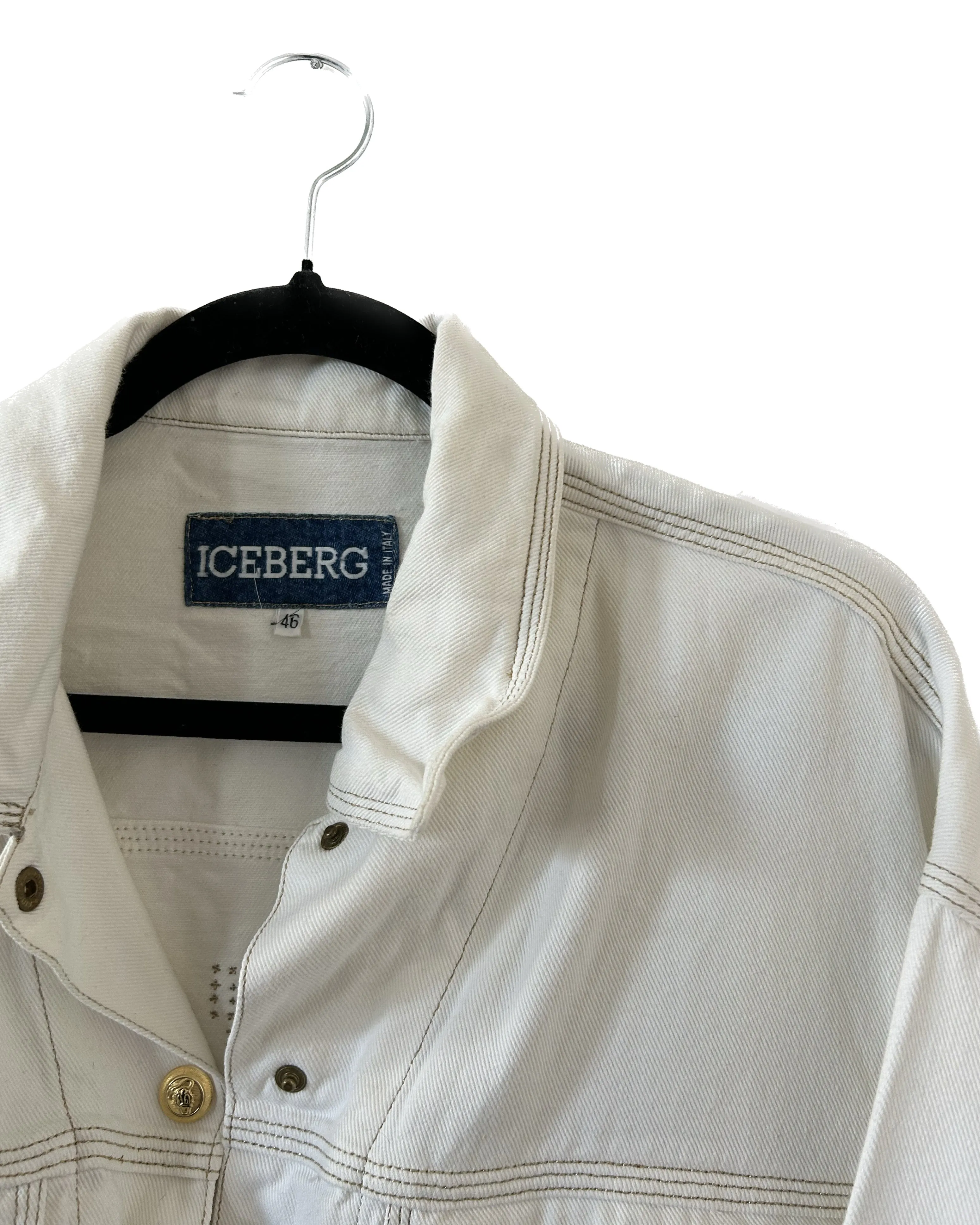 Iceberg White Denim Jacket