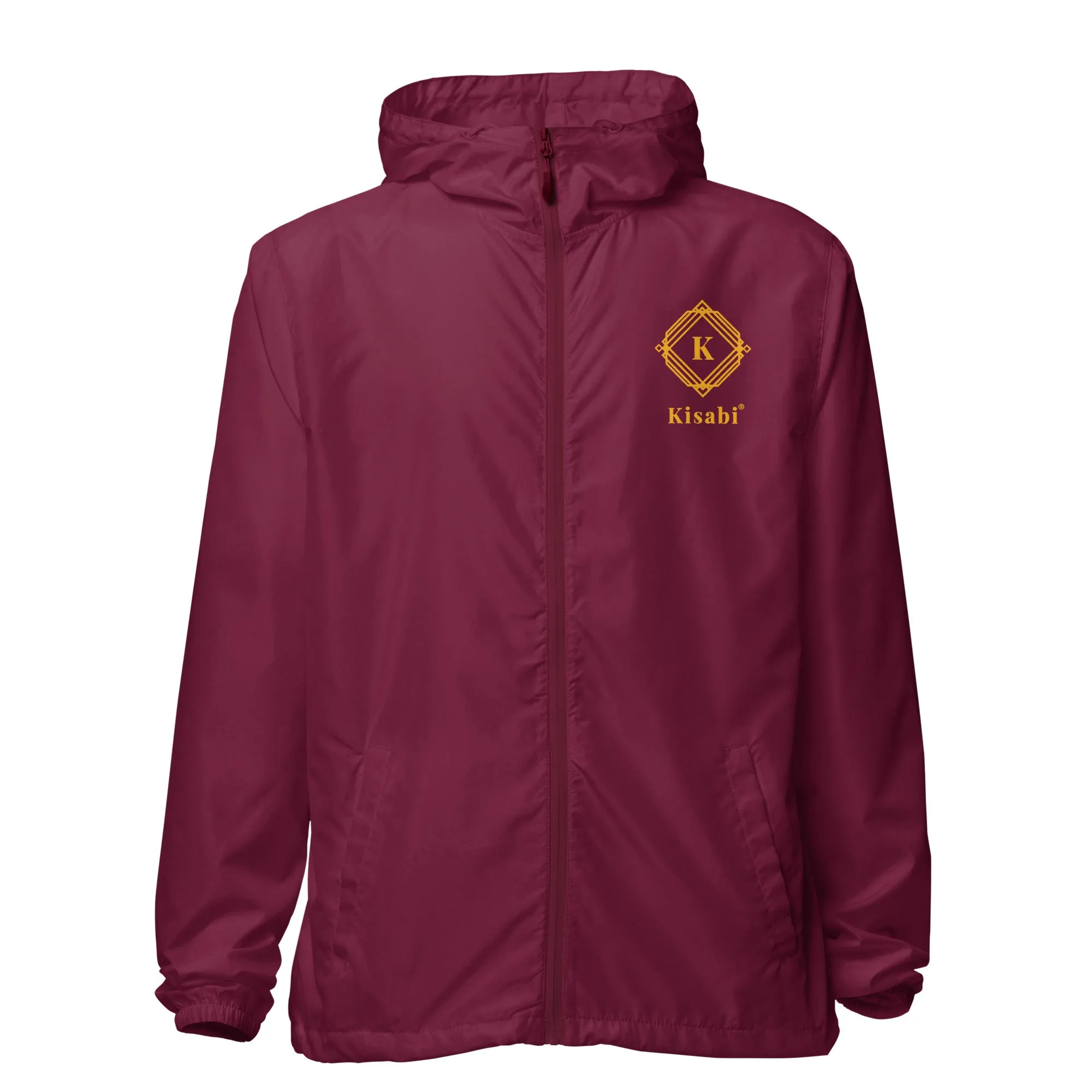 KISABI Unisex Lightweight Zip Up Windbreaker