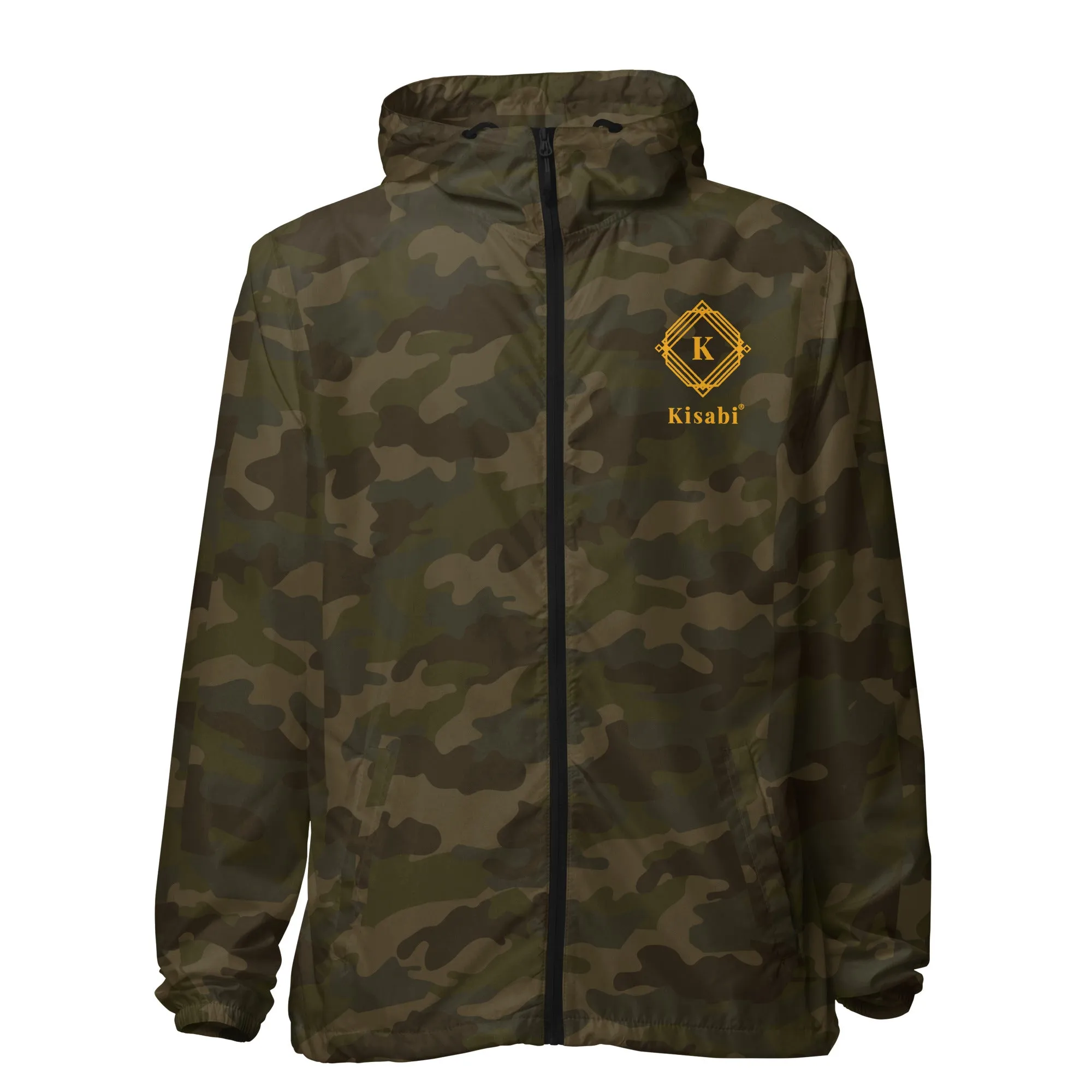 KISABI Unisex Lightweight Zip Up Windbreaker