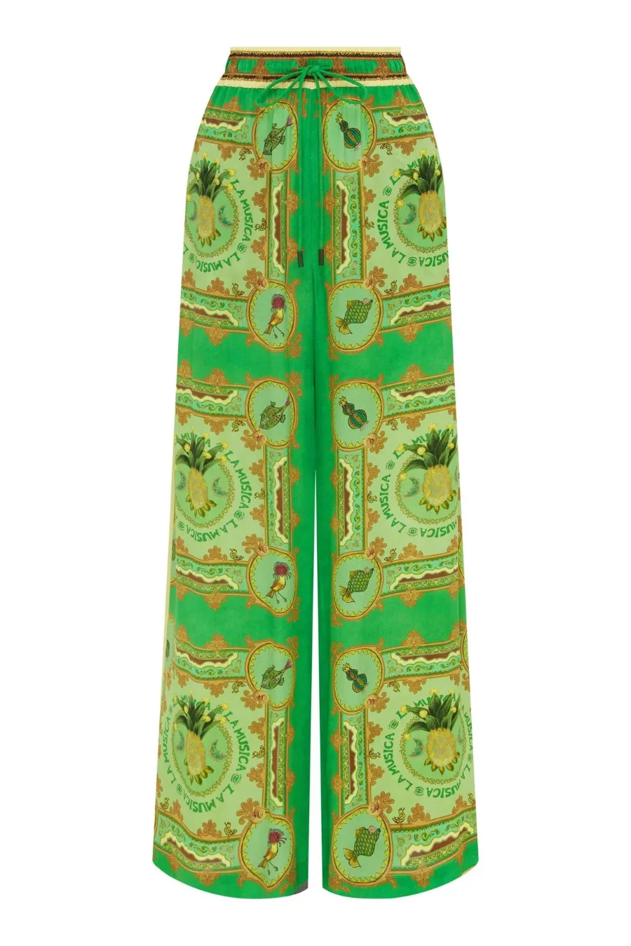 La Musica Silk Pant Green