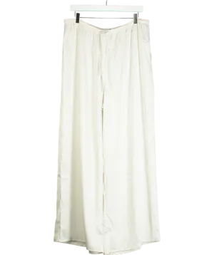 Lounge Cream Satin Wide-leg  Elasticated Trouser UK XXL