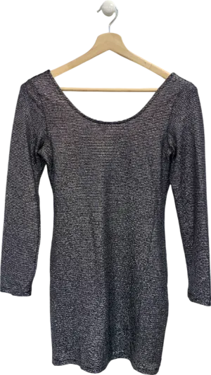Luc & Ce Black Metallic Knitted Dress UK L