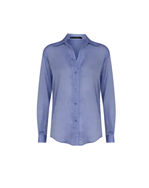 Lyra Long Sleeve Blouse - Sapphire