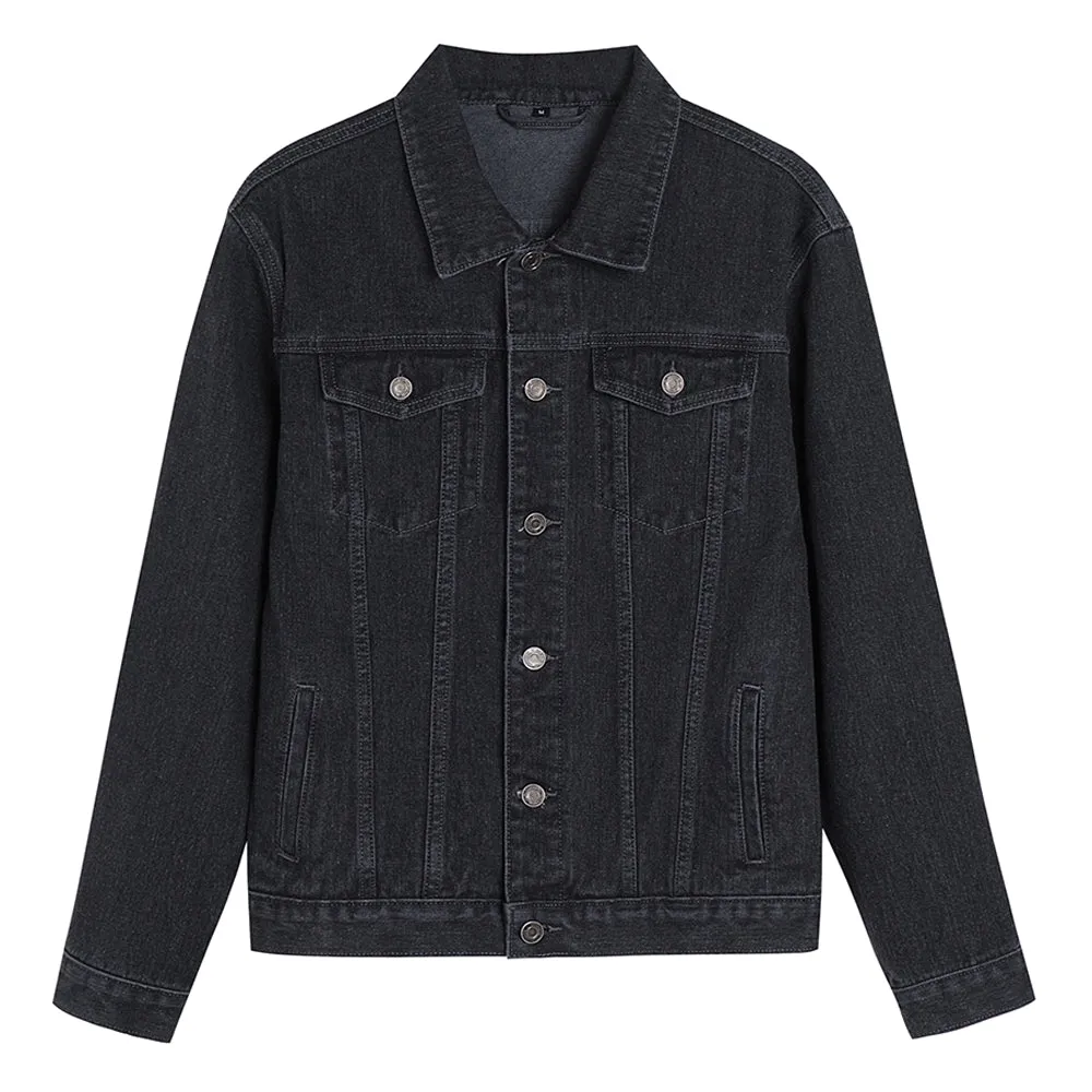 Mens Winged Tribal Cross Graphic Button Up Denim Jacket