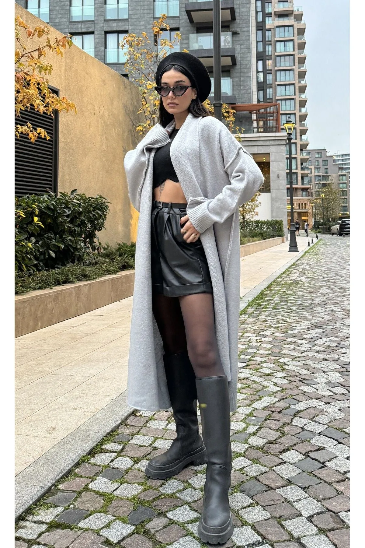 Oversized Gray Cardigan