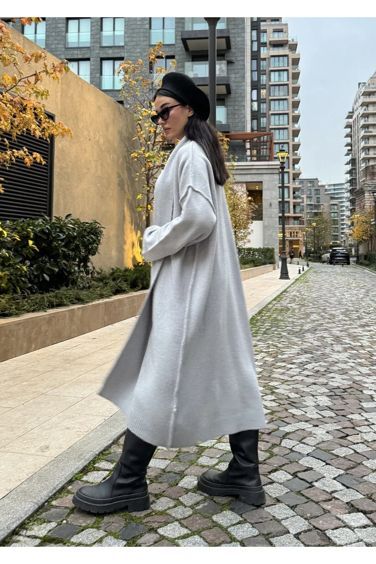 Oversized Gray Cardigan