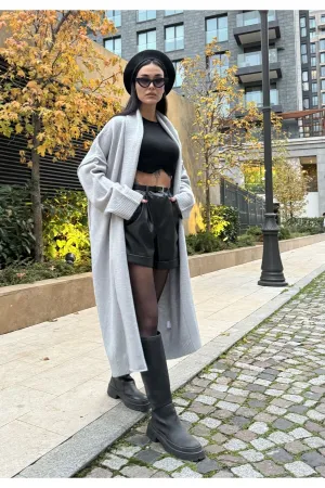Oversized Gray Cardigan