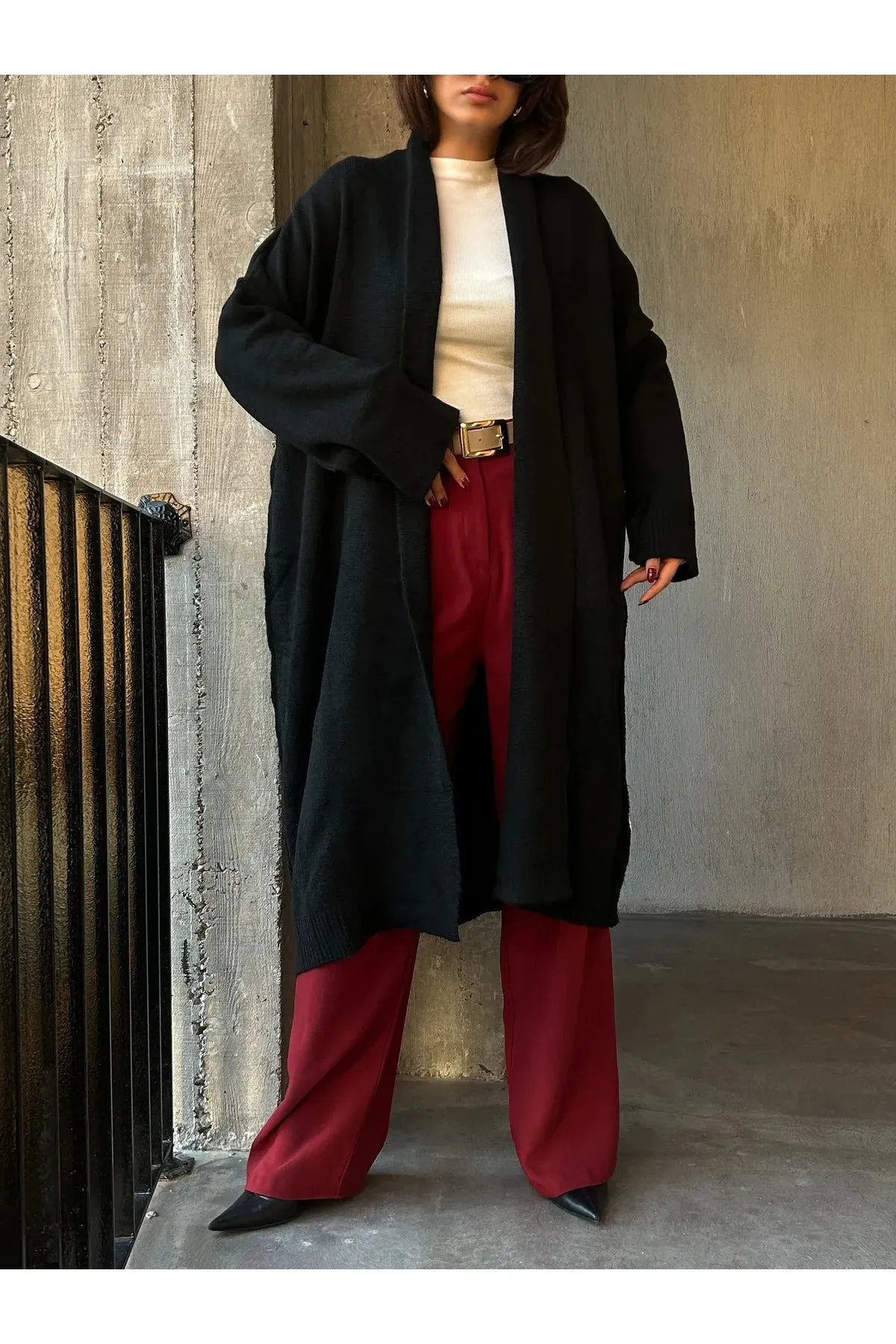 Oversized Gray Cardigan