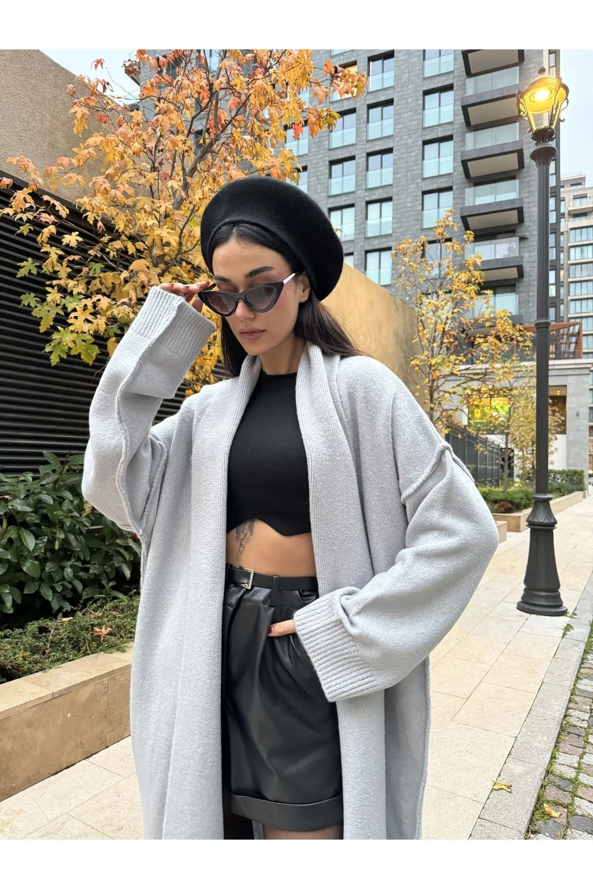 Oversized Gray Cardigan