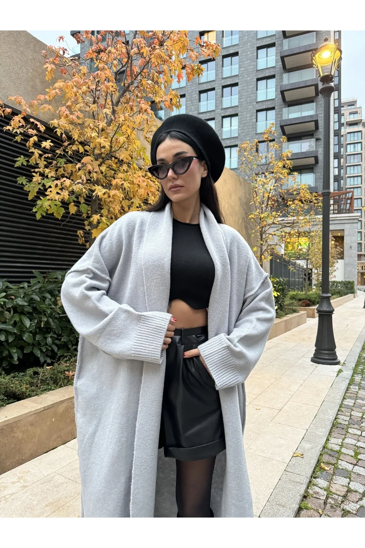 Oversized Gray Cardigan