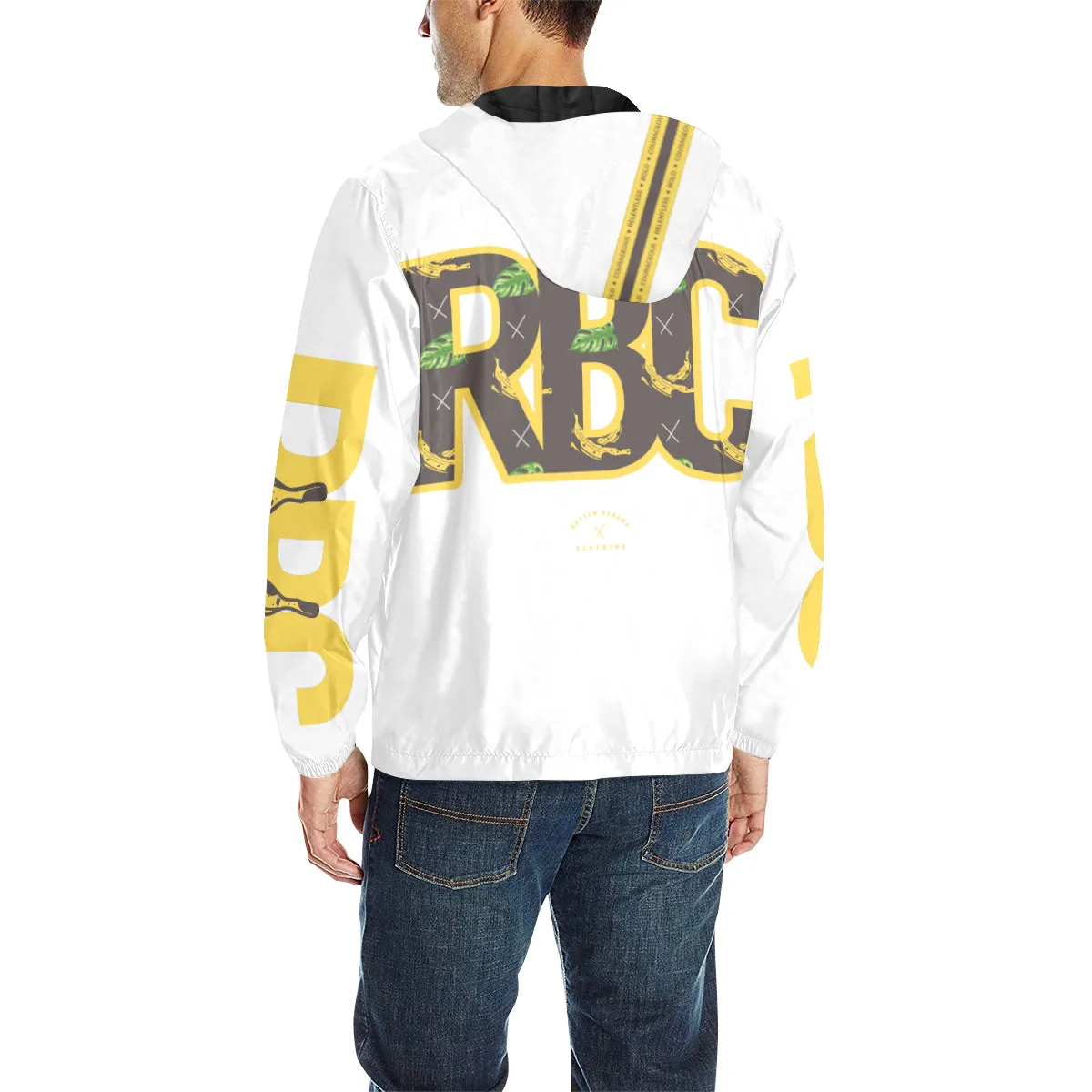 RBC-Yellow-windbreaker All Over Print Quilted Windbreaker for Men (Model H35)