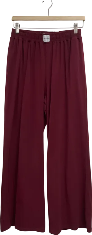 Six Stories Red Soft Wide Leg Lounge Trousers In Merlot UK S