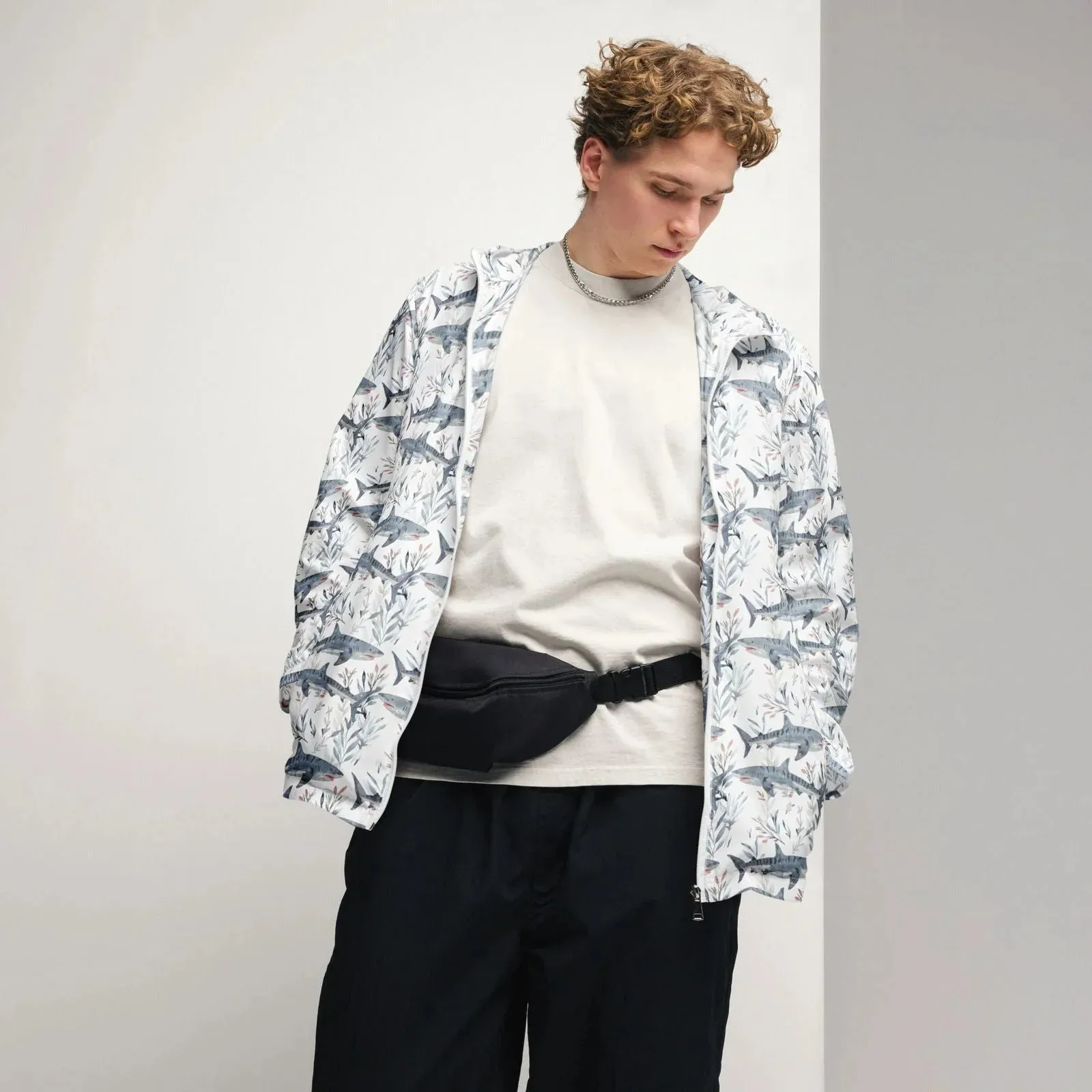 Tiger Shark Bloom Men's Windbreaker