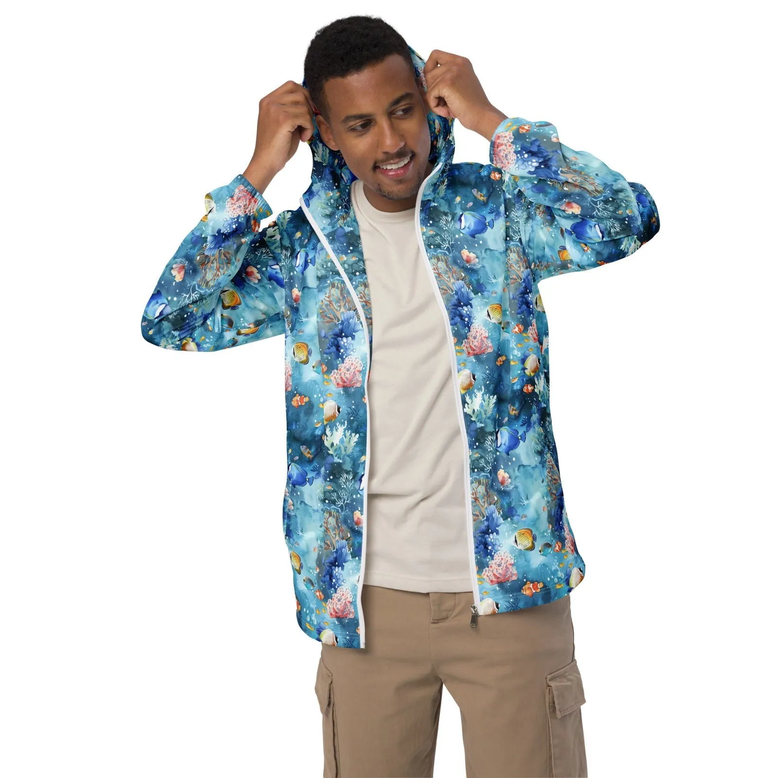 Tropical Reef Fish Men’s windbreaker