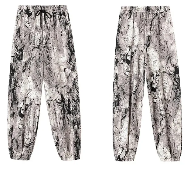Women's Fashion Casual Harem Pants High Waist Printed Loose Beach Pants